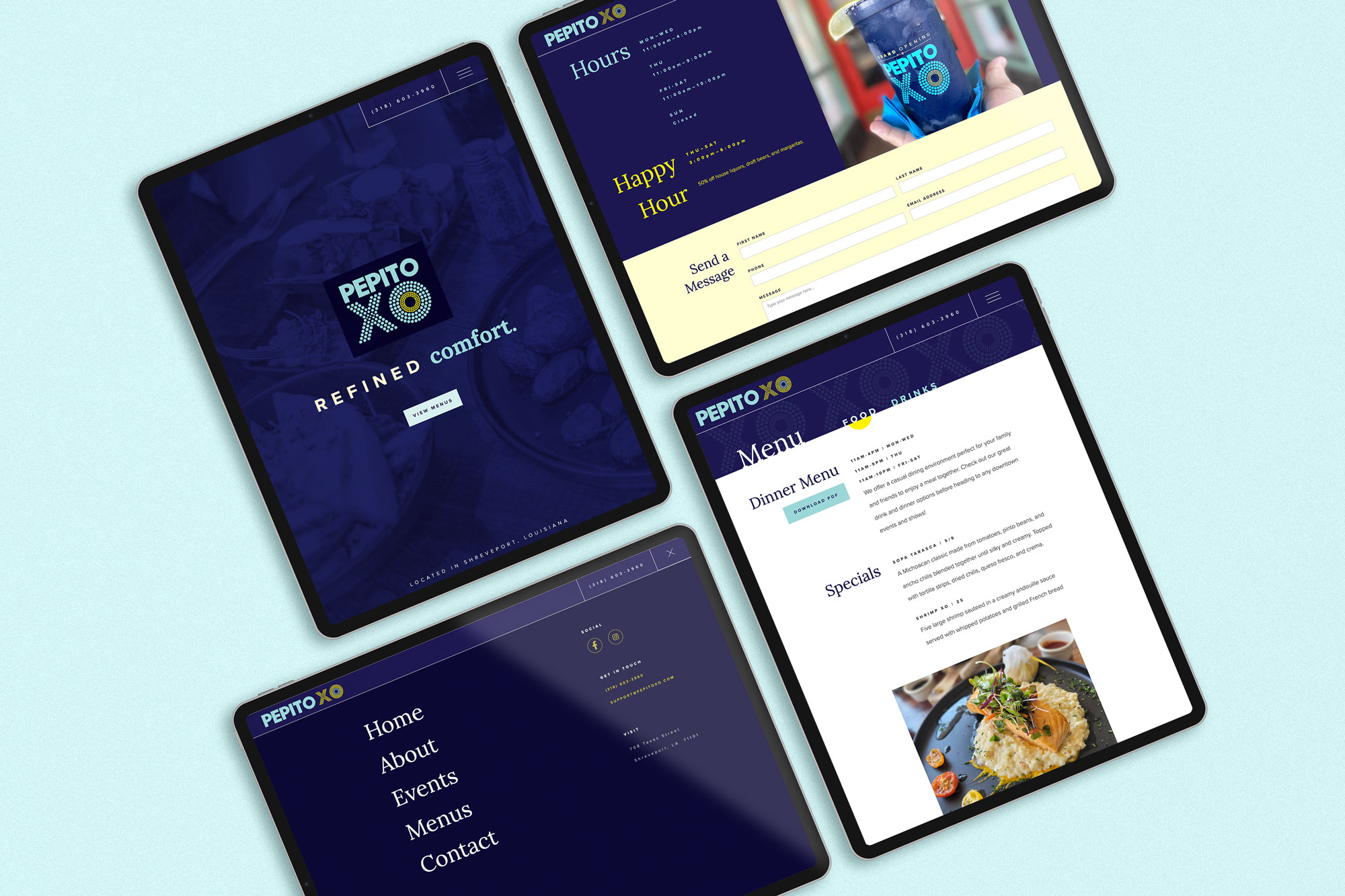 Pepito XO responsive website